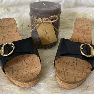 NWT-Black Leather Sandals 👡 by Tommy Hilfiger